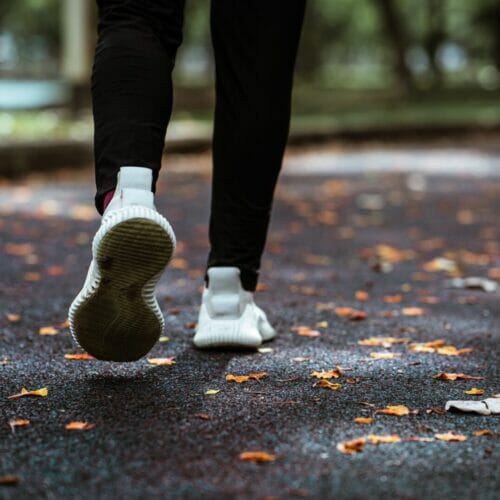 Walking into road